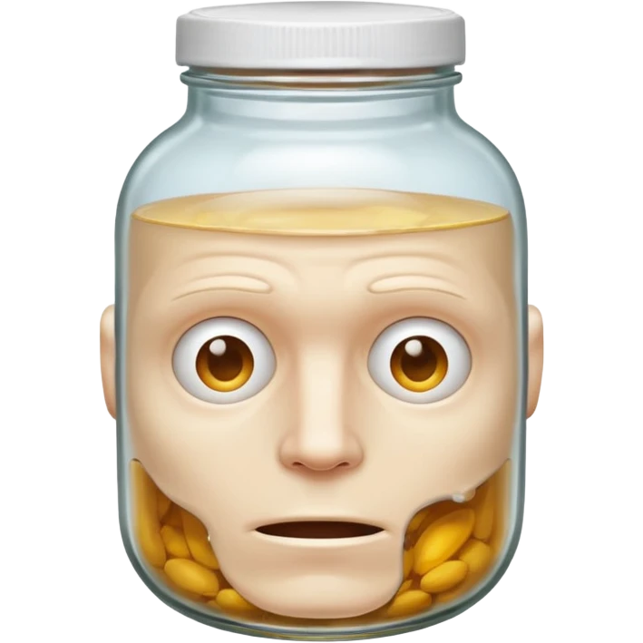 Gaping glass jar guy emoji