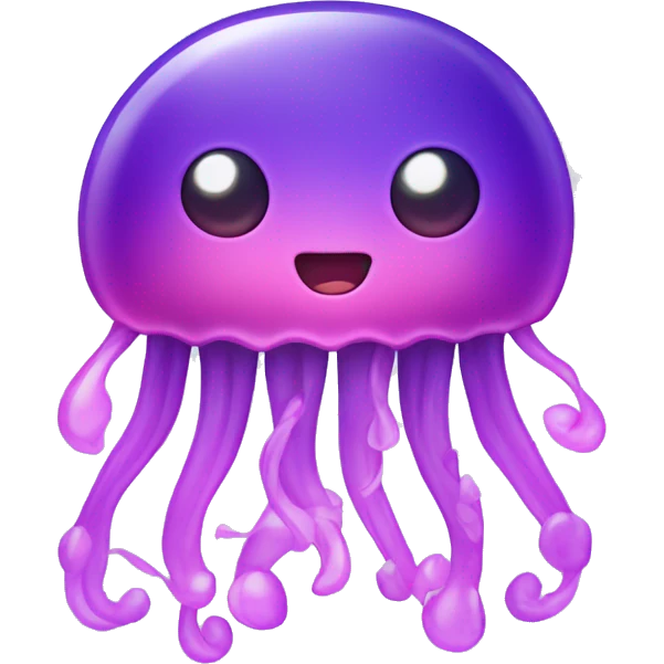Cute jelly fish purple and pink  emoji