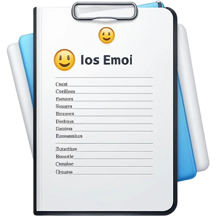 realistic documents with title page white color emoji