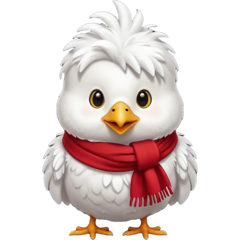 cute small chicken with scarf emoji