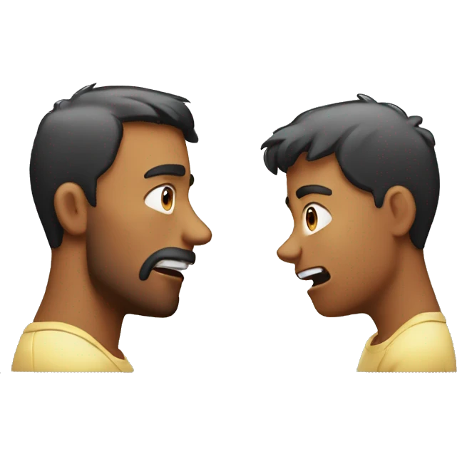 father and son arguing emoji