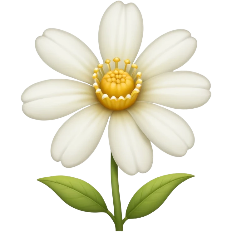 Flor margarita sin verde emoji