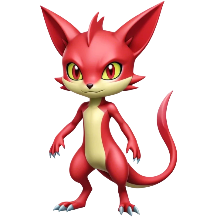 Cute Cool Edgy Shiny Futuristic Ethereal Legendary Digimon-Sneasel-Scizor-hybrid full body emoji