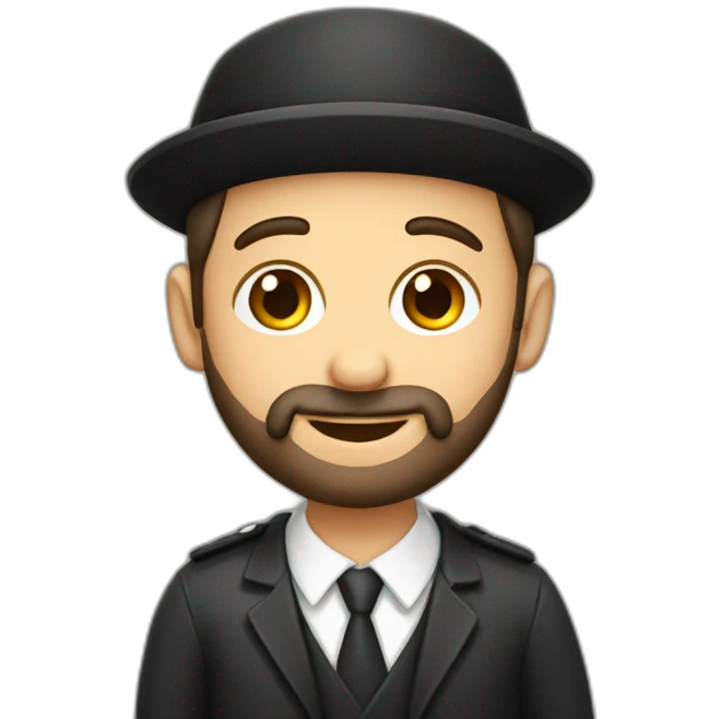 A jewish wearing a kippa emoji