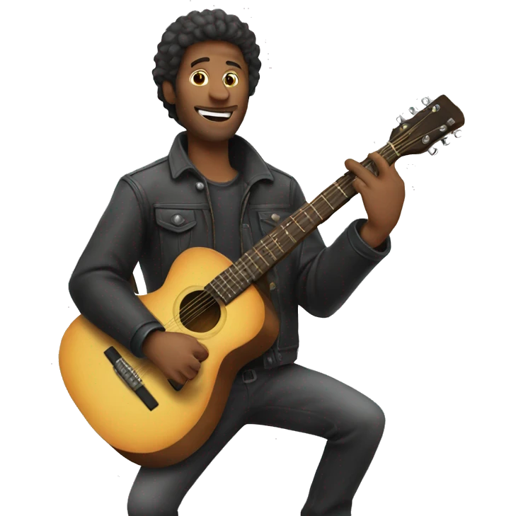 a man playing guitar emoji