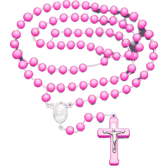 Pink rosary emoji