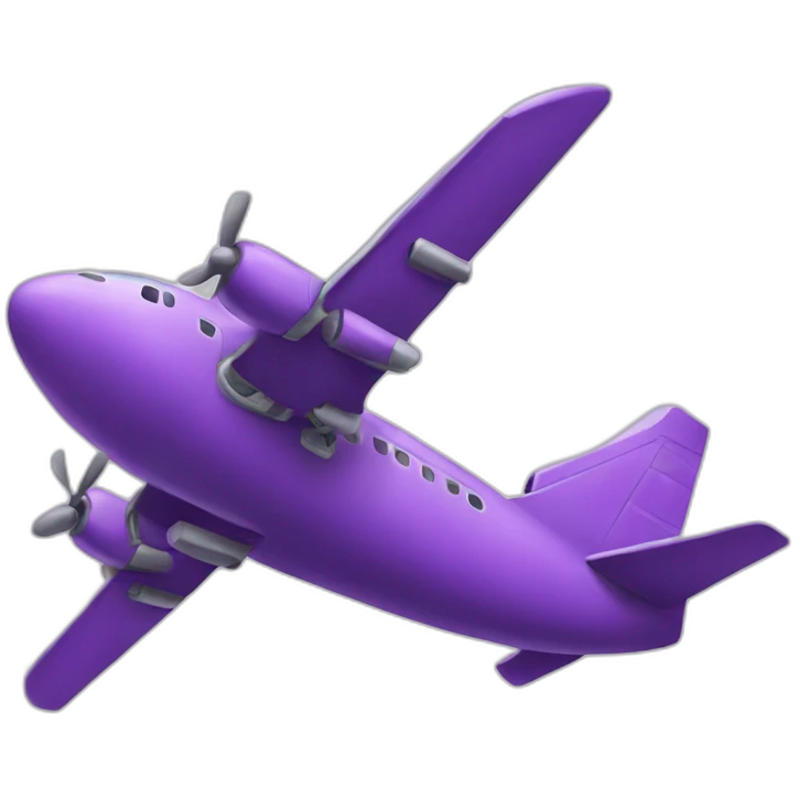 Purple Airplane emoji