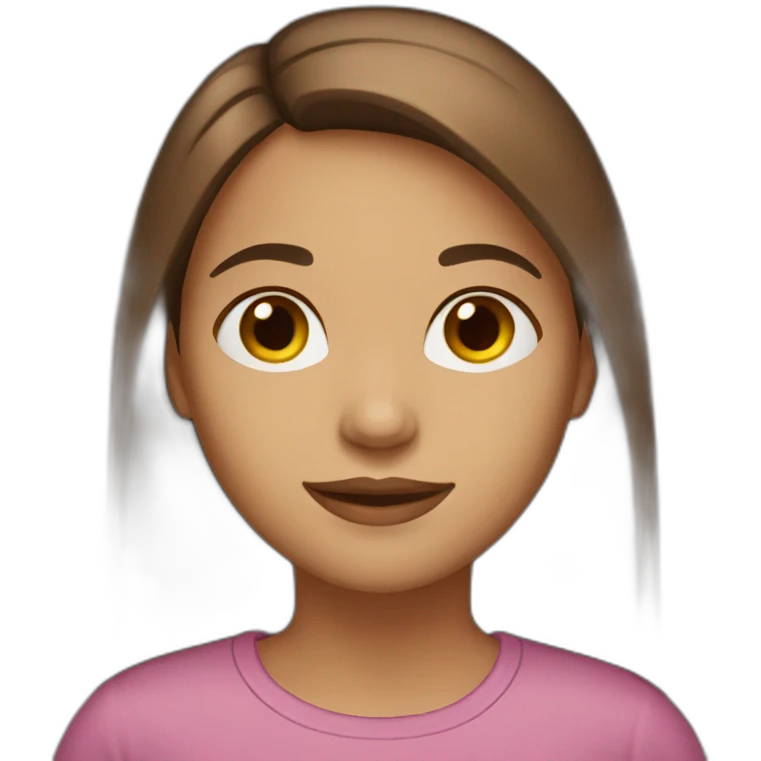 girl-long-straight-brown-hair emoji