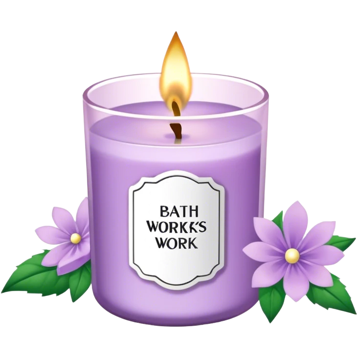  Light purple bath and body works  small floral  candle emoji