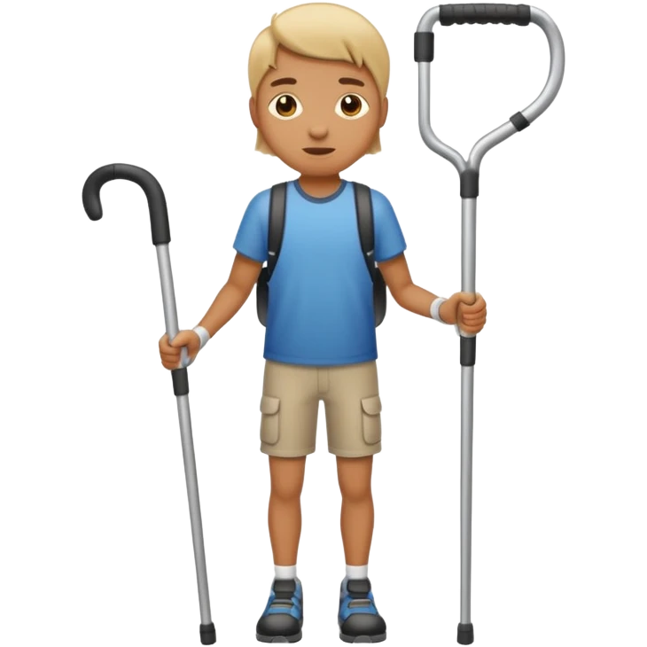 Create a person with crutches  emoji