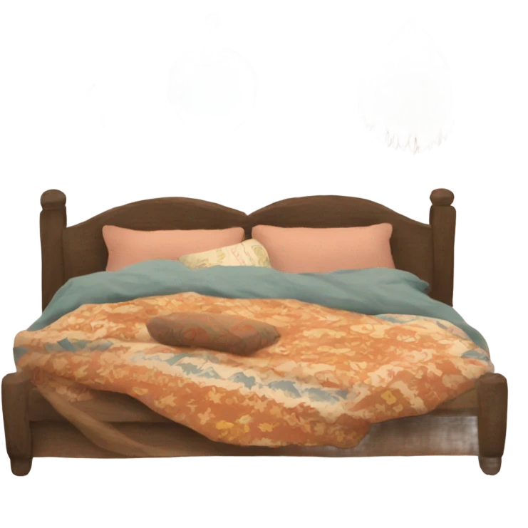 Cozy boho bed  emoji
