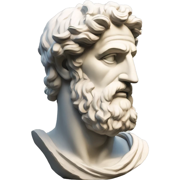 Ancient Greek King Odysseus Statue Thinking emoji