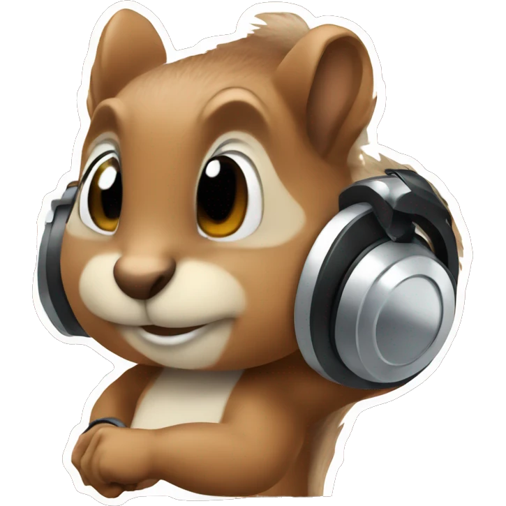 Squirrel DJ emoji