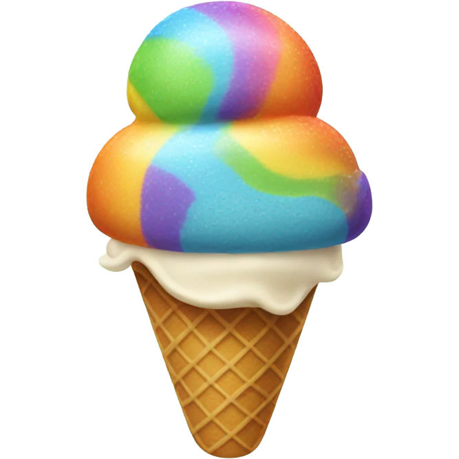 Rainbow ice cream  emoji