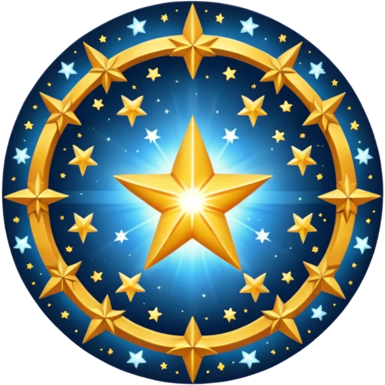 Bright star (divine guidance) circle emoji