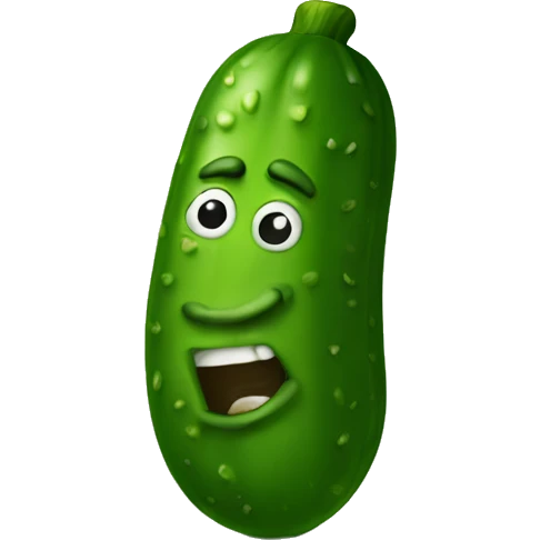 Rolling pickle emoji