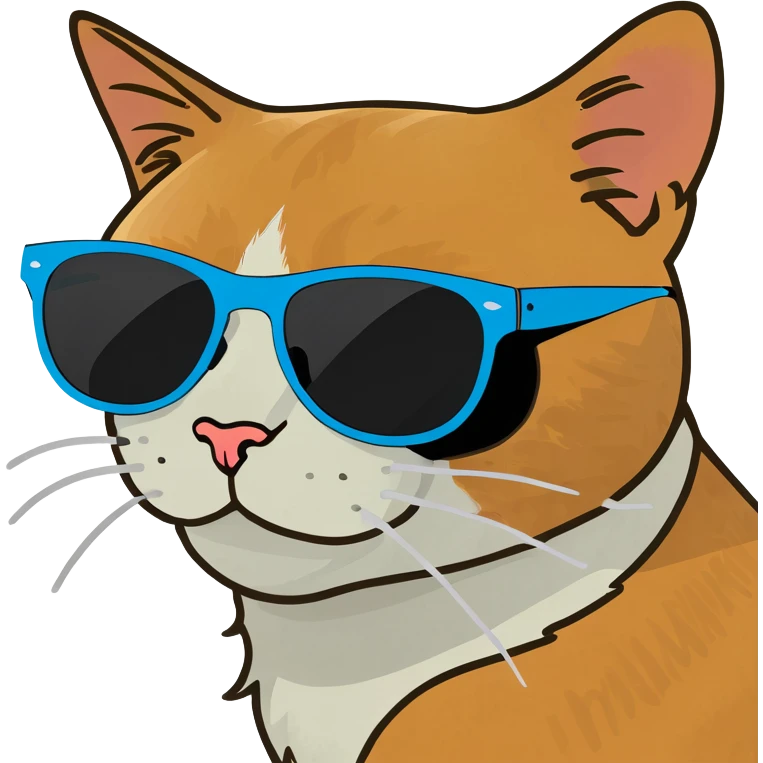 Cat with sunglasses emoji