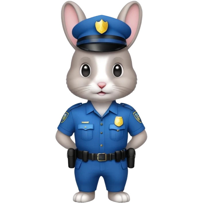 rabbit in police uniform emoji
