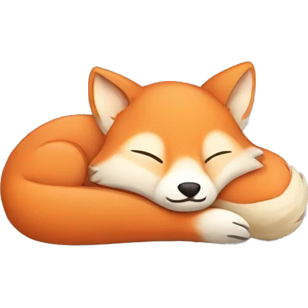 baby fox sleeping  emoji