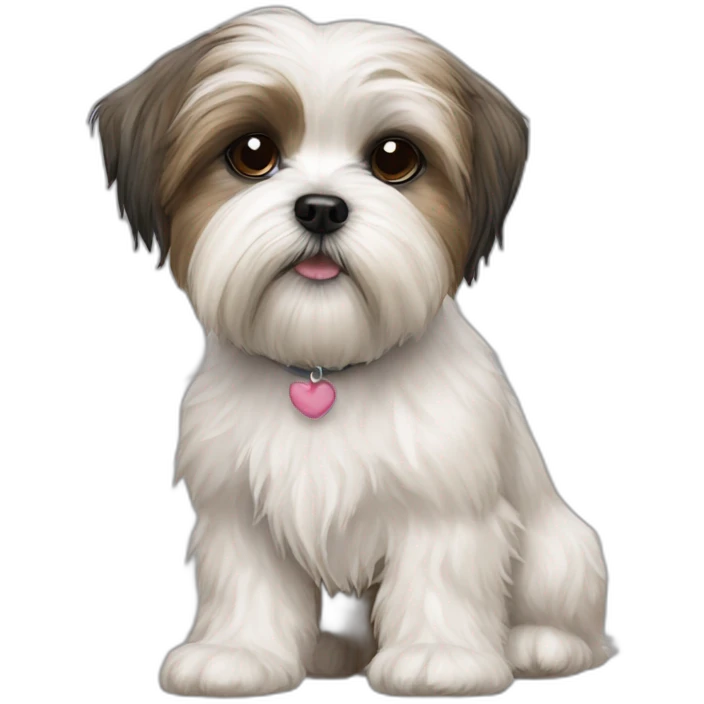Dog shih tzu westie mix brindle emoji