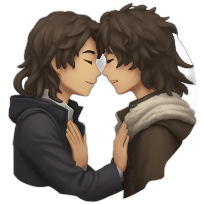 soukoku kissing passio holding hands emoji