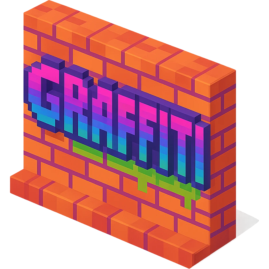 graffiti wall emoji