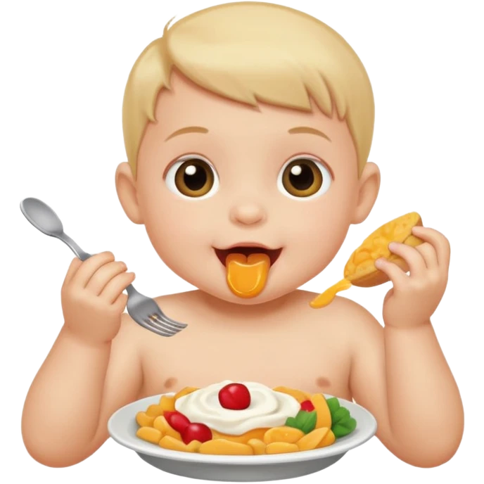 eating food well baby emoji