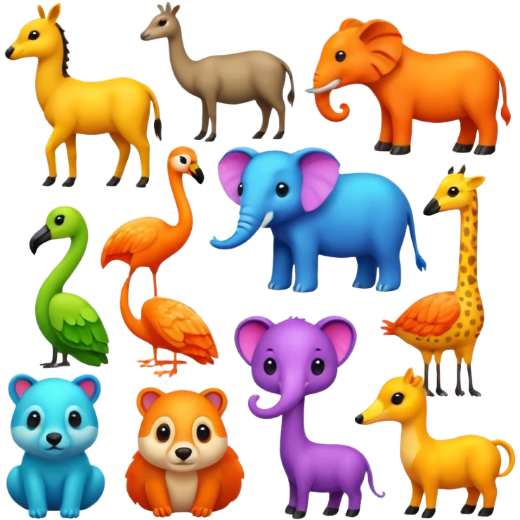 High resolution of animals emoji