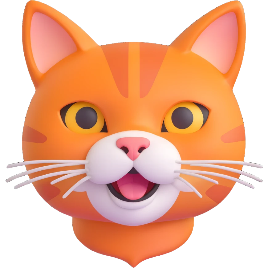 orange cat face emoji