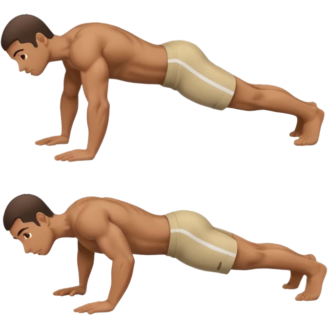 man doing pushups viewed from side emoji