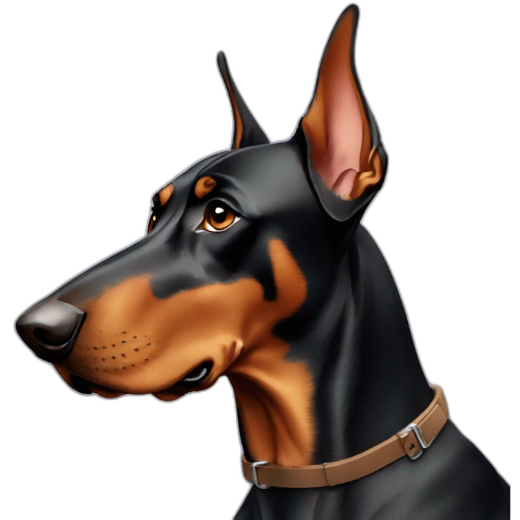 Two dobermans no cropped ears emoji
