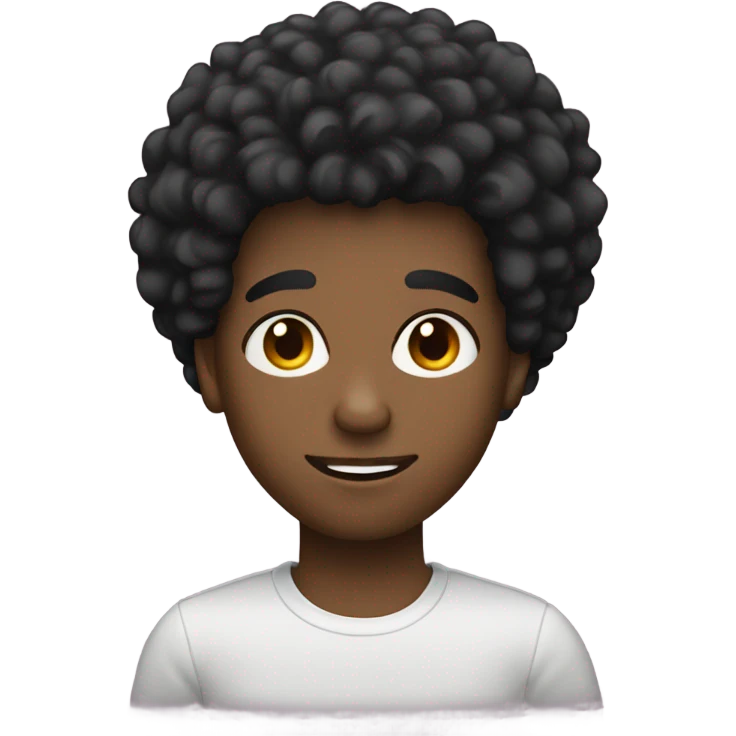 handsome black boy with Afro haircut emoji
