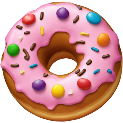 Doughnut with out to lunch sign emoji