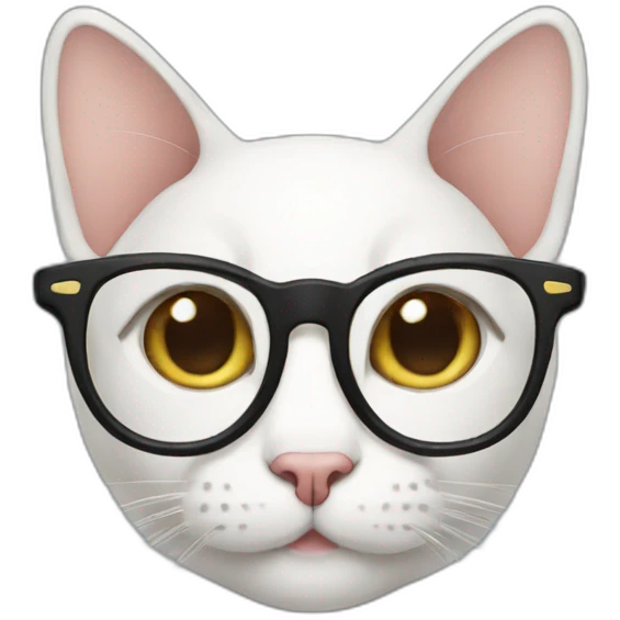 Cat with eyeglasses emoji