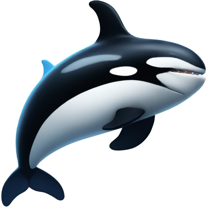 Orca wearing a blue football jersey with muscles  emoji
