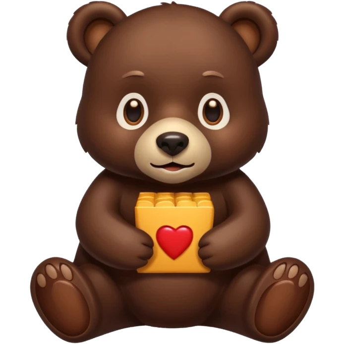 Un oso con chocolate  emoji