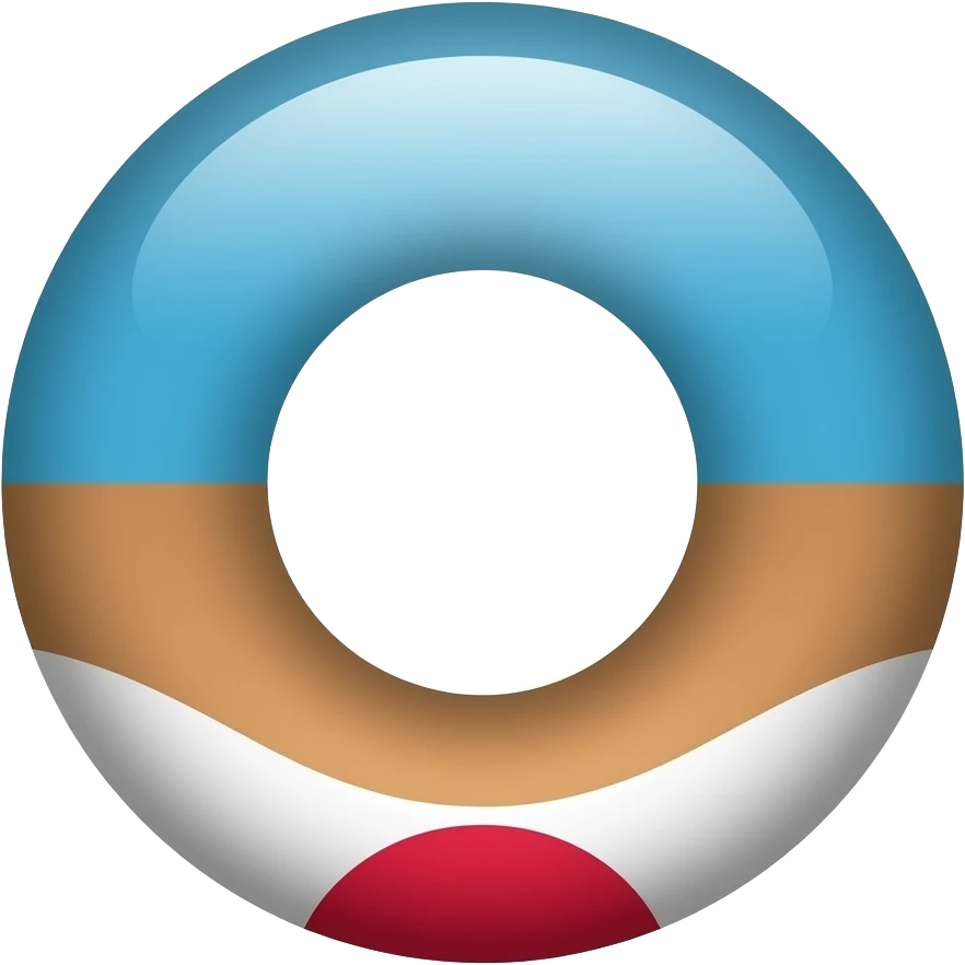 Небо голубое в середине белый круг снизу красный повыше зелёный а выше зелёного белый виде флага зелёный красный белый должны быть в низу полосками белый выше красного я белый круг без красного круга emoji