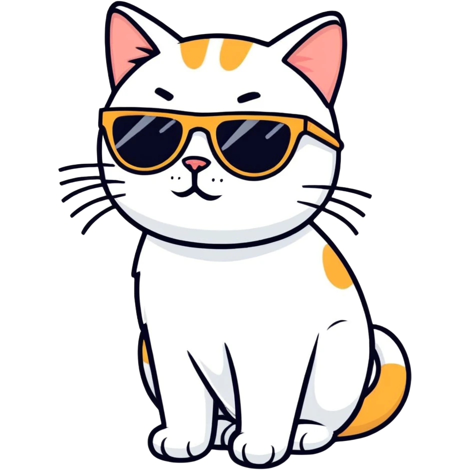 Cat with sunglasses emoji