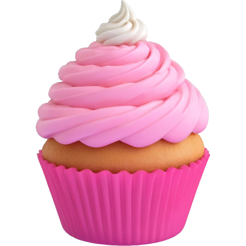 cupcake with pink icing emoji