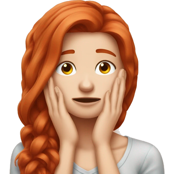 Facepalm redhead girl  emoji