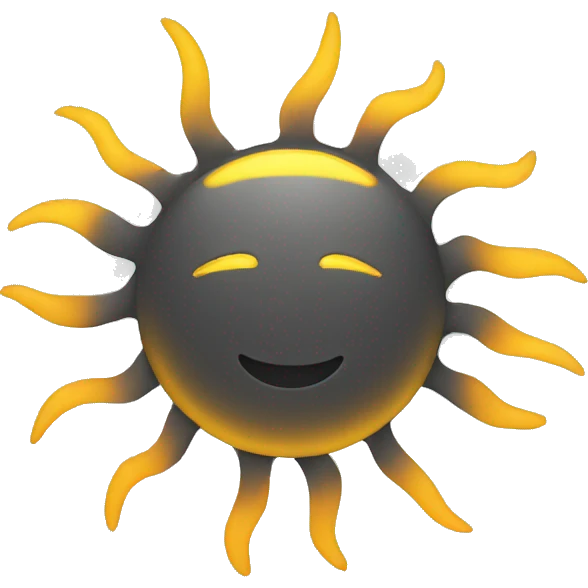 sun without face emoji