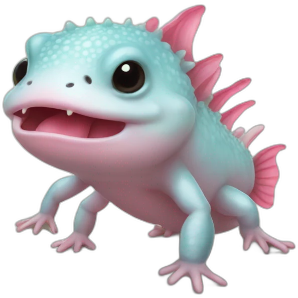 Axolotl cartoon emoji