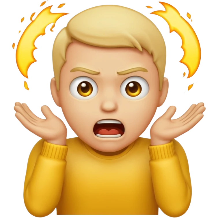 yellow emoji choking himself out in anger scary emoji