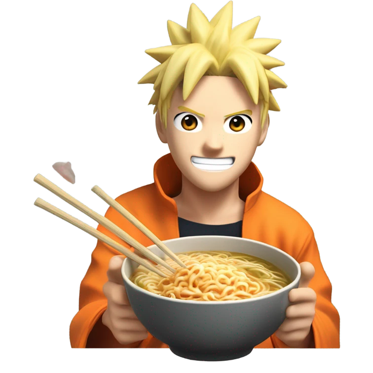 Naruto eating ramen emoji