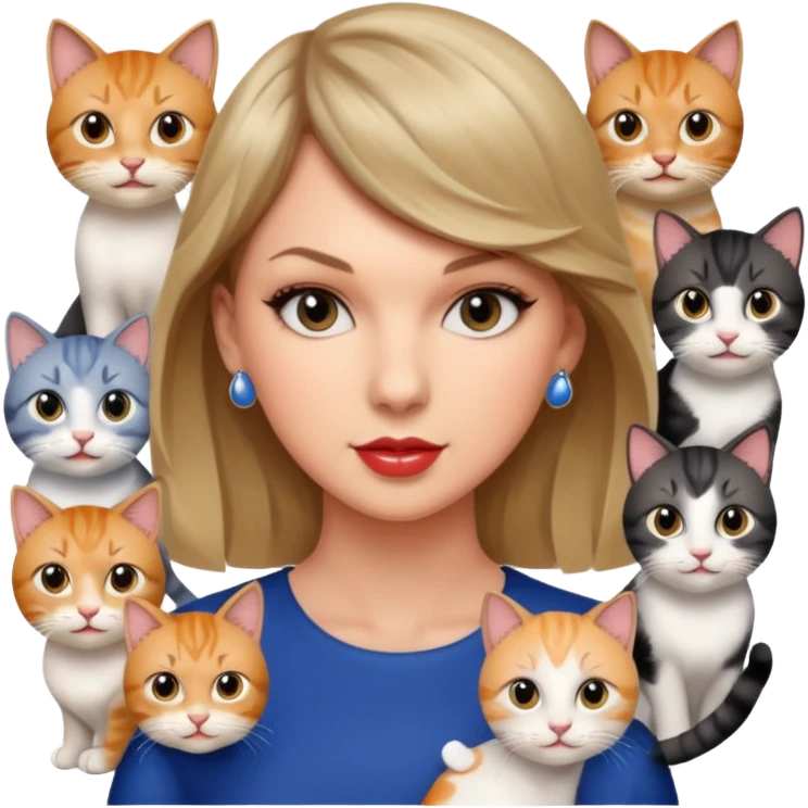 Taylor swift with cats emoji