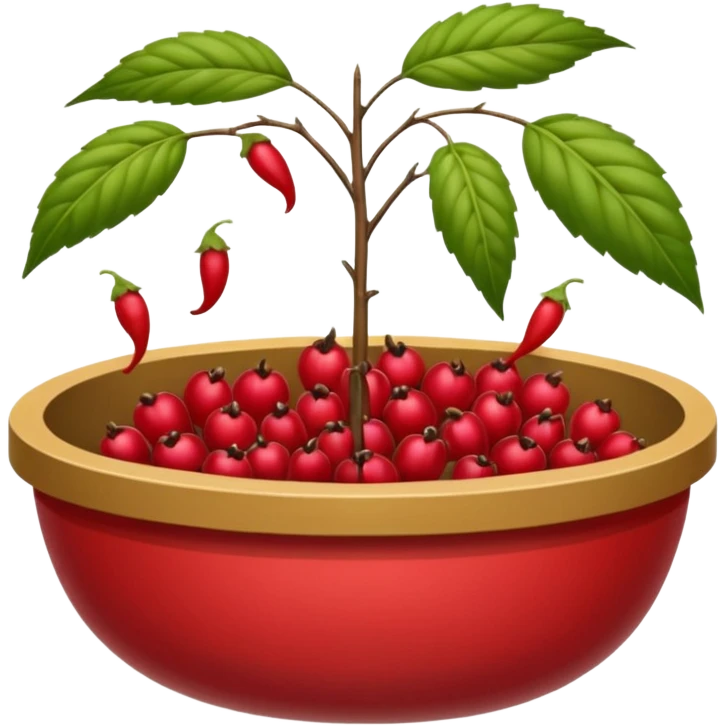 Un tamis avec des trous pour séparer les épicarpes des baies de sichuan des graines noires emoji