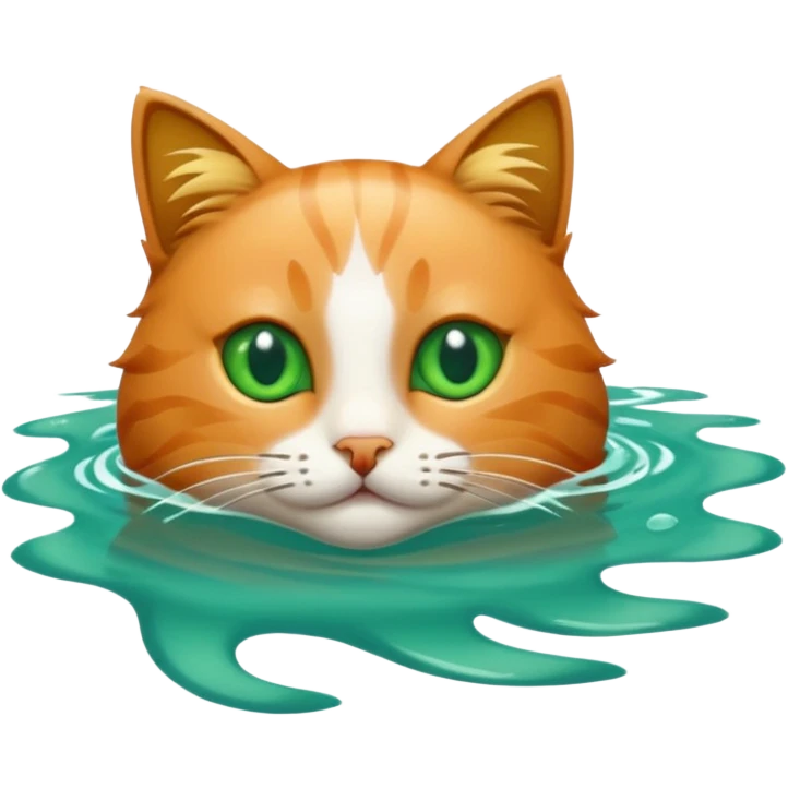 a cat swimming  emoji