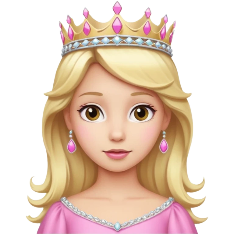 Create a blond princess with pink tiara emoji