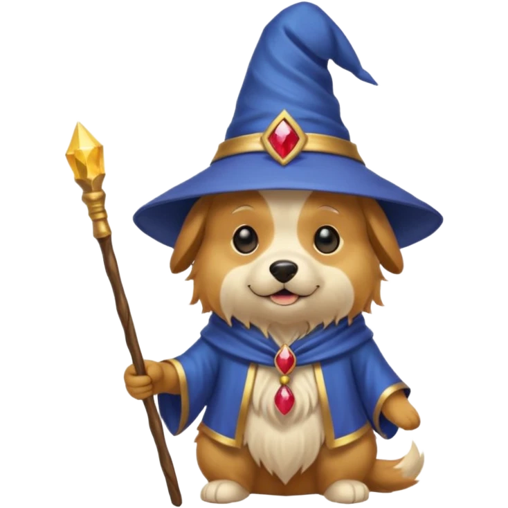 Dog wizard emoji