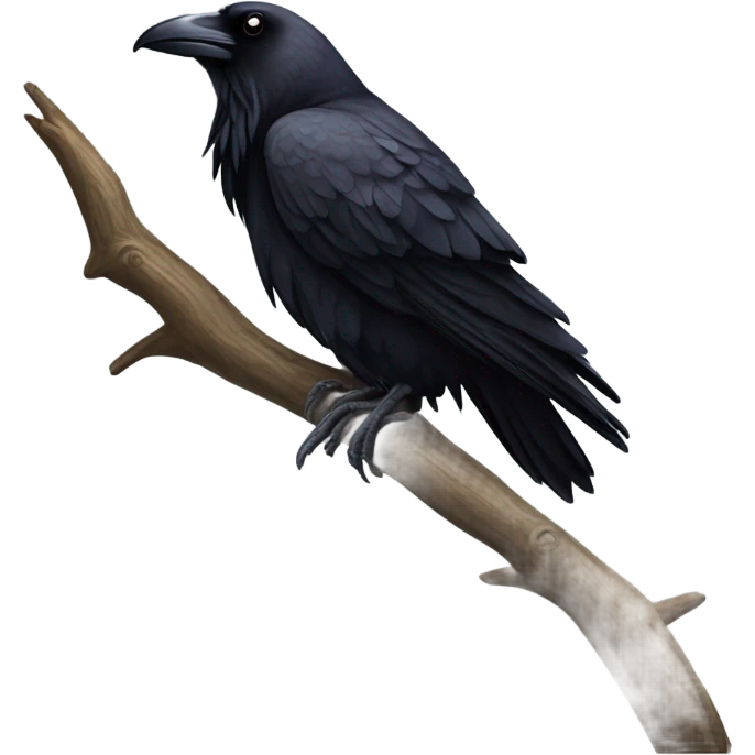Sad raven  emoji
